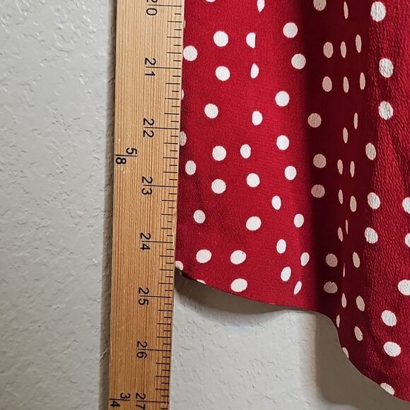 True Vintage Betsey Johnson 90s Red Ivory Polka Dot Wide Leg Crop Jumpsuit Small - Picture 13 of 13